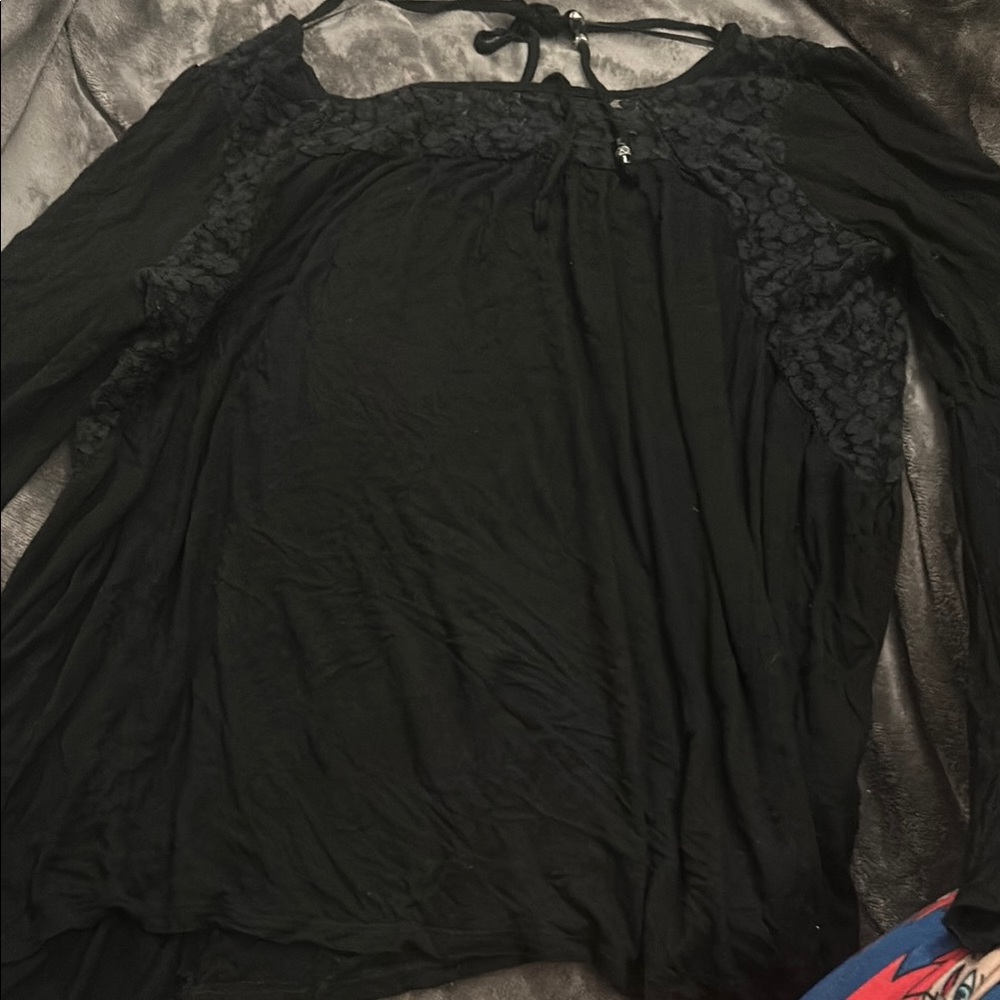 Cupio Black Lace Blouse
